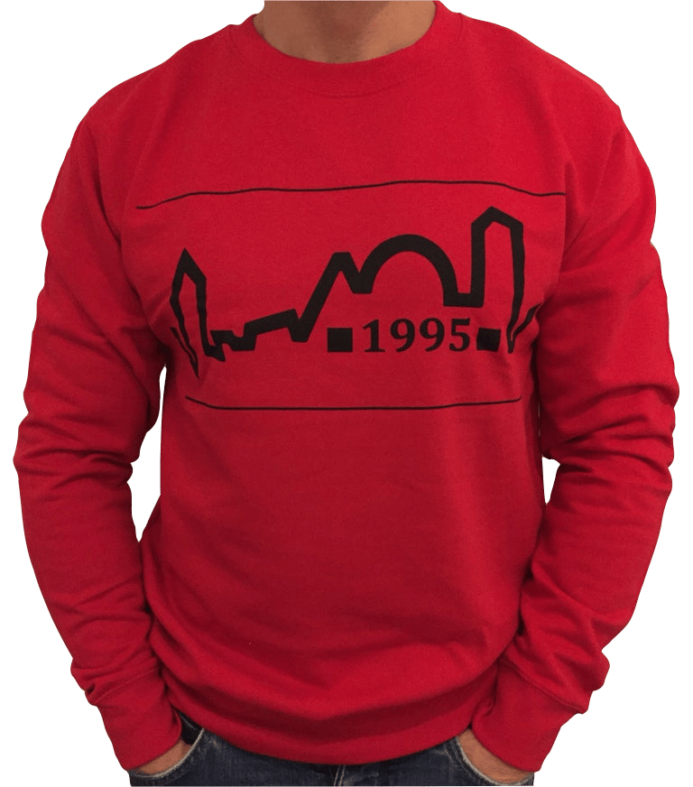 Fire Red Skyline Sweatshirt